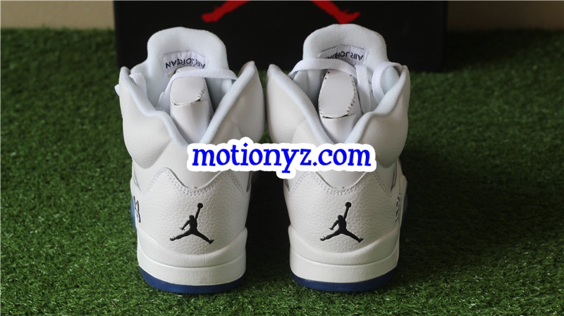 Authentic Air Jordan 5 Retro Metallic White